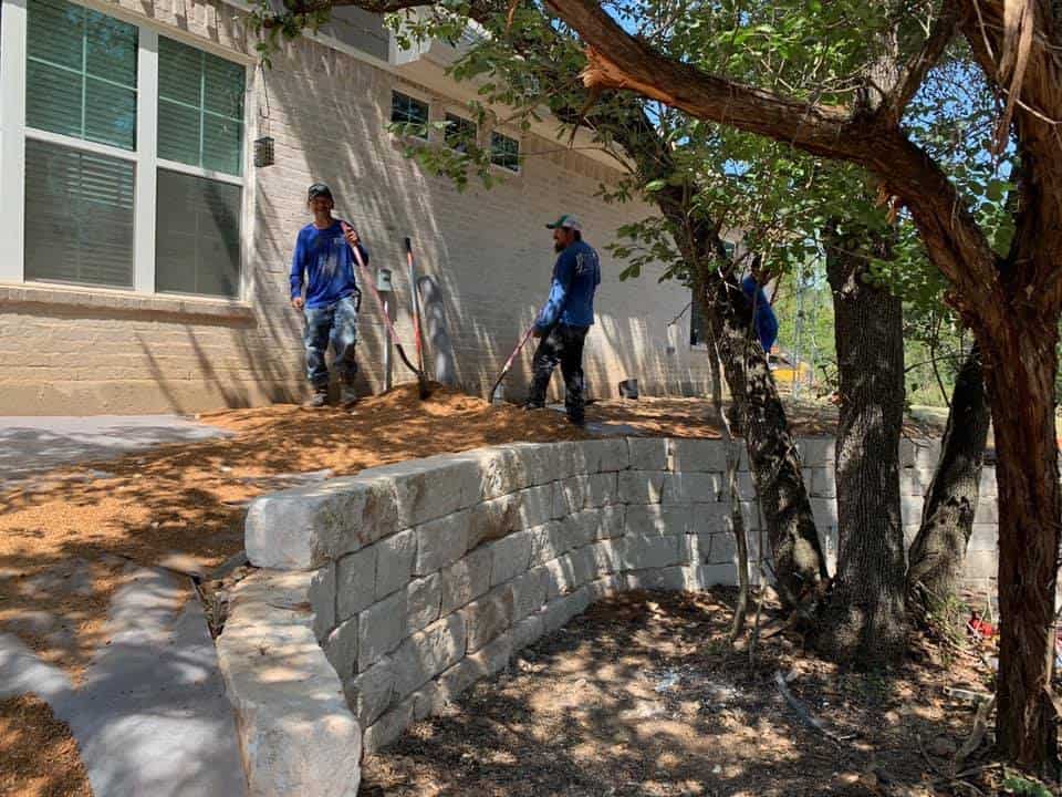 Limestone tree well for a landscaping project in China Spring. 14 69112837 2605670372786570 625543264899956736 n